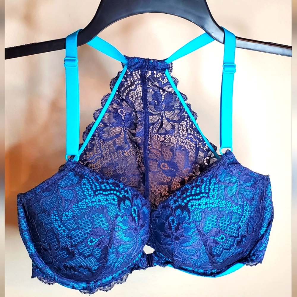 VS Pink Lace Racerback Pushup Bra
